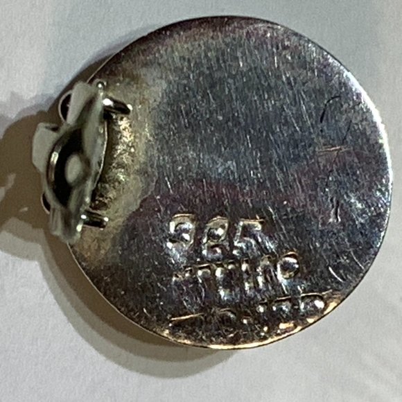 💝Vintage Modernist Clip on Earrings Taxco Silver 925 - Picture 4 of 5